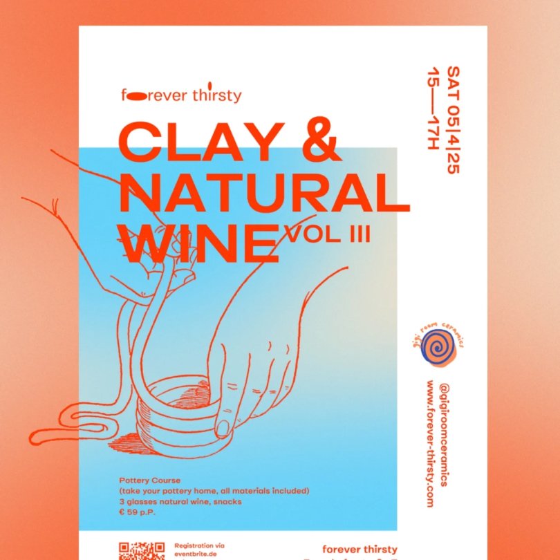 clay workshop and natural wine tasting