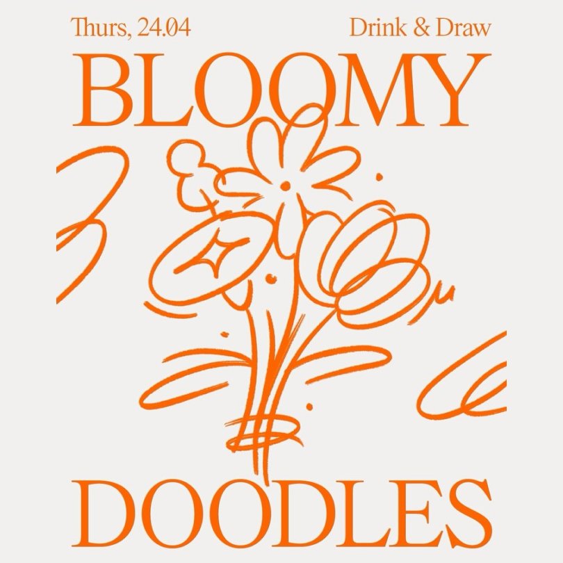 bloomy doodles drawing workshop plus dirnks