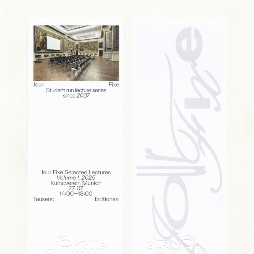 jour fixe selected lectures book presentation