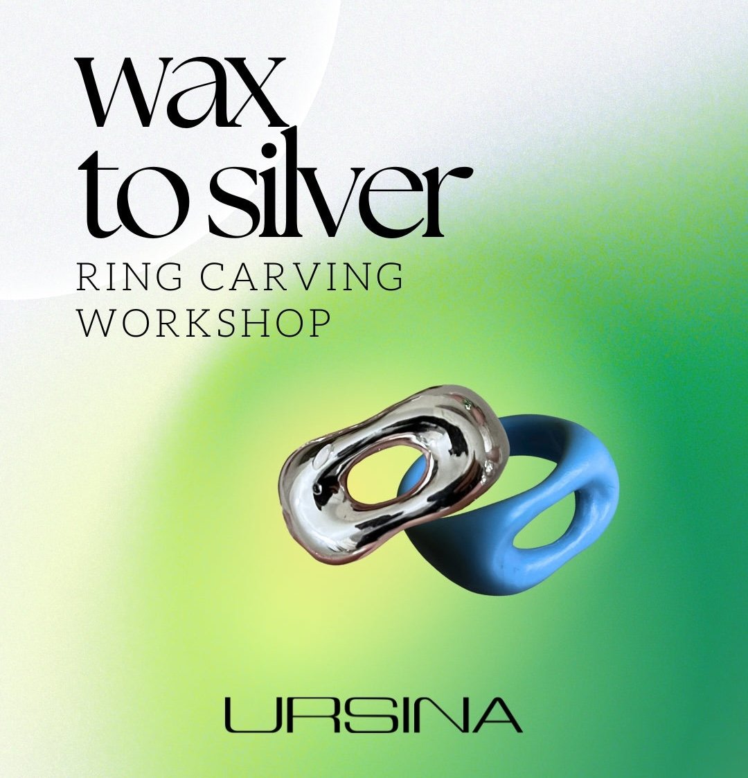 Ursina - wax to silver ring carving workshop
